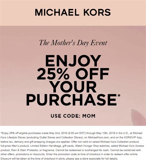 codice promo michael kors|michael kors promotional code.